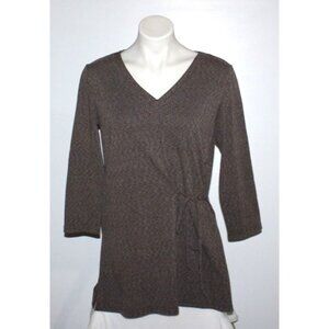 209WST38 Women's Brown Tunic Top Size M